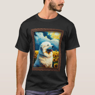 Great Pyrenees Painting Sunflower Flower Mom Women T-Shirt