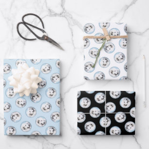 Great Pyrenees Painting White Original Pet Dog Art Wrapping Paper Sheets