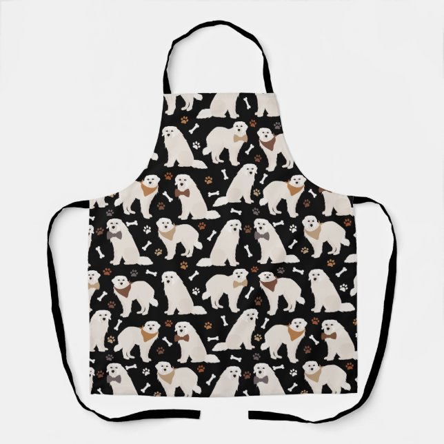 Great Pyrenees Paws and Bones Apron (Front)