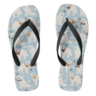 Great Pyrenees Paws and Bones Flip Flops