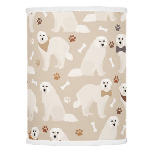 Great Pyrenees Paws and Bones Lamp Shade