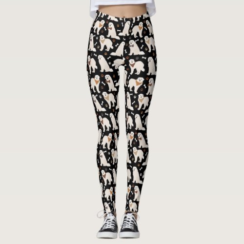 Great Pyrenees Paws and Bones Leggings