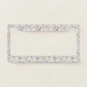 Great Pyrenees Paws and Bones License Plate Frame
