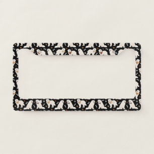 Great Pyrenees Paws and Bones License Plate Frame
