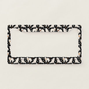 Great Pyrenees Paws and Bones License Plate Frame