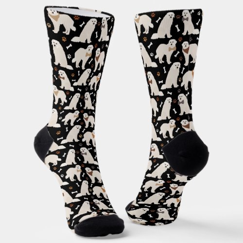 Great Pyrenees Paws and Bones Socks
