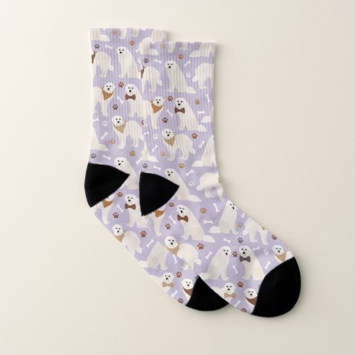 Great Pyrenees Paws and Bones Socks