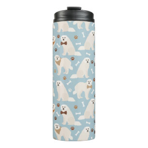 Great Pyrenees Paws and Bones Thermal Tumbler