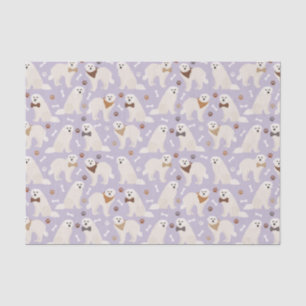 Great Pyrenees Paws and Bones Tissue Paper