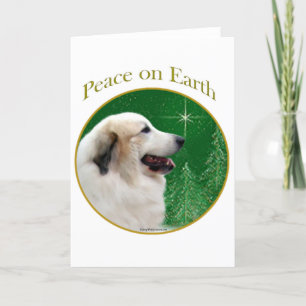 Great Pyrenees Peace Holiday Card