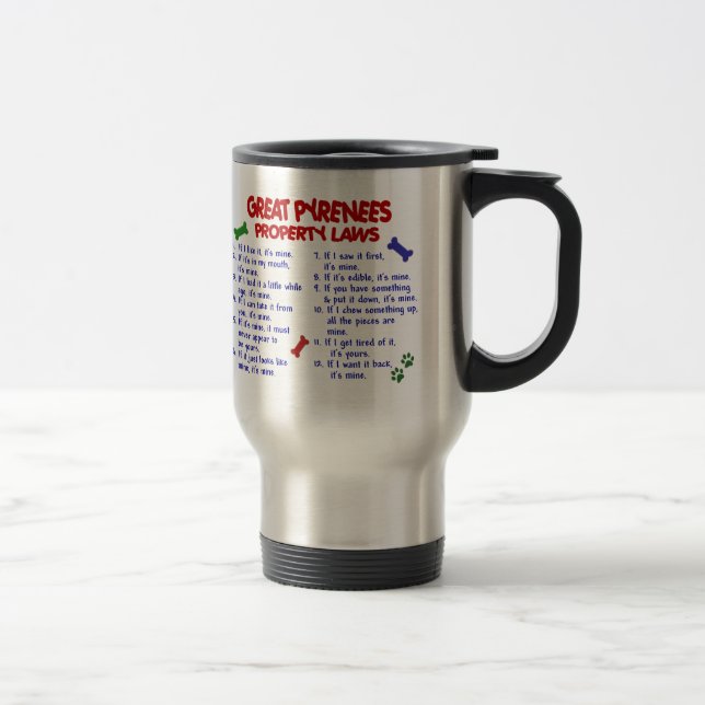 GREAT PYRENEES Property Laws 2 Travel Mug (Right)