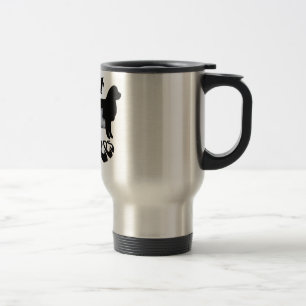 Great Pyrenees Puppy and 2 Silhouettes Travel Mug