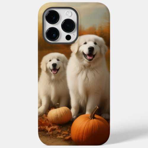 Great Pyrenees Puppy Autumn Delight Pumpkin  Case_Mate iPhone 14 Pro Max Case