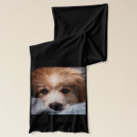 Great Pyrenees Puppy Scarf<br><div class="desc">A gorgeous photograph of a Great Pyrenees puppy all snuggled into to her baby blue blanket. So adorable you just want to squeeze her! The phrase "I love my Great Pyrenees" can be changed or taken off to better suit your needs. Great gift idea for the dog lover in your...</div>