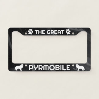 Great Pyrenees, Pyrmobile License Plate Frame Gift