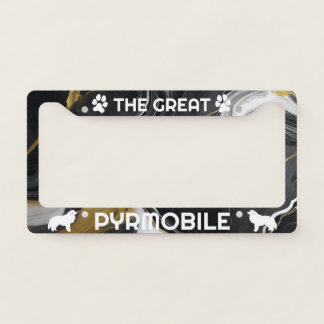 Great Pyrenees, Pyrmobile License Plate Frame Gift