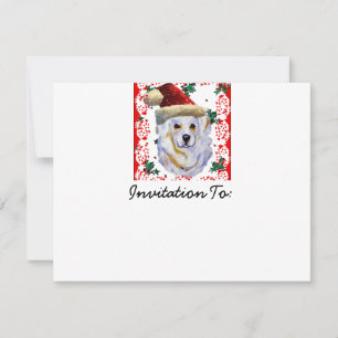 Great Pyrenees Santa Invitation