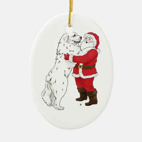 Great Pyrenees Santa Ornament Zazzle Com