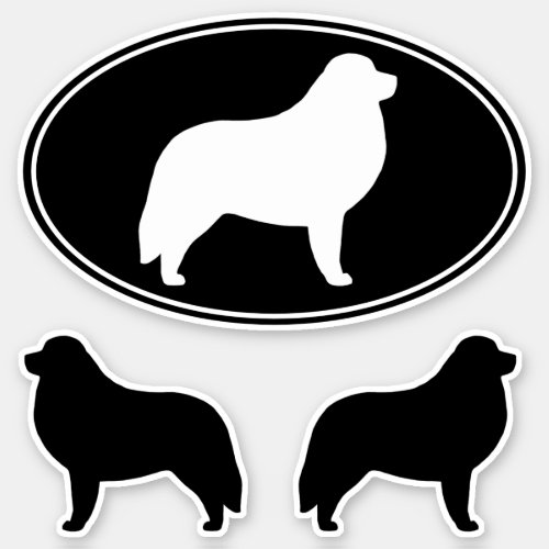 Great Pyrenees Silhouettes Dog Breed Sticker Set