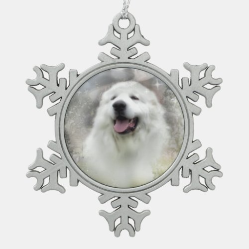 Great Pyrenees Snowflake Ornament _ Winter Design