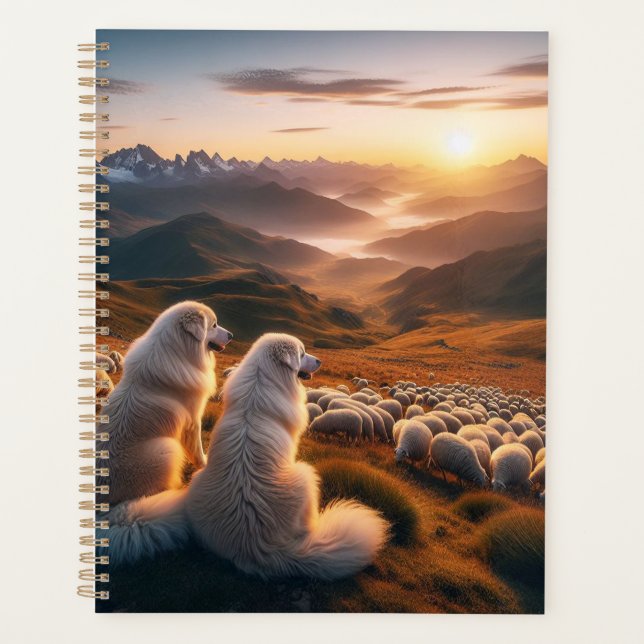 Great Pyrenees Start of the Day Planner (Front)