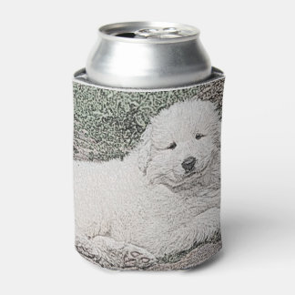 Great Pyrenees Sweet Puppy Sketch 1 Can Cooler