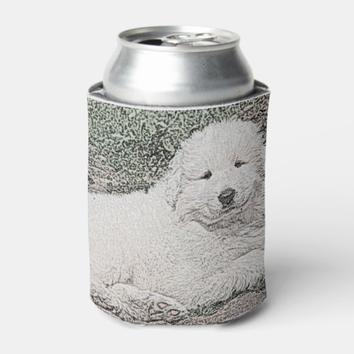 Great Pyrenees Sweet Puppy Sketch 1 Can Cooler