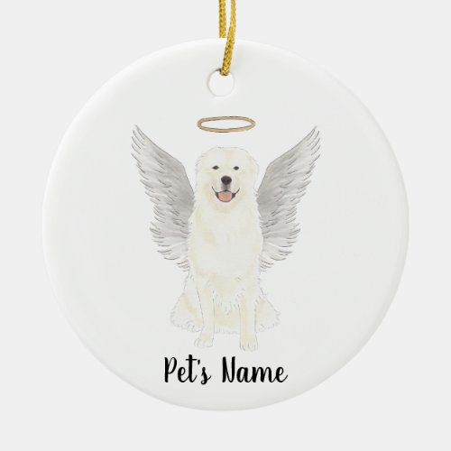 Great Pyrenees Sympathy Memorial  Ceramic Ornament