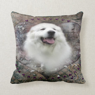 Great Pyrenees Throw Pillow - "Beautiful Benny"