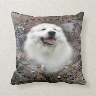 Great Pyrenees Throw Pillow - "Beautiful Benny"