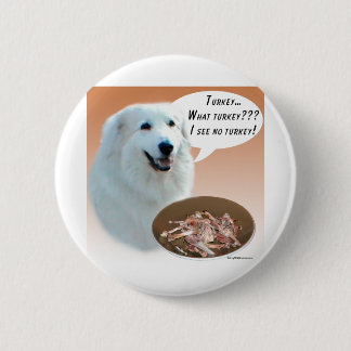 Great Pyrenees Turkey Pinback Button