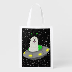 Great Pyrenees UFO Grocery Bag