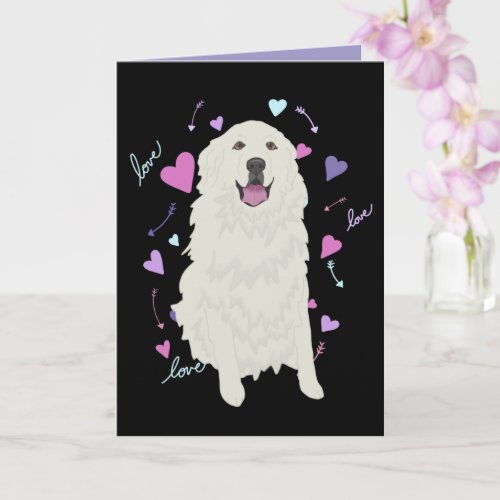 Great Pyrenees Valentines Day  Card