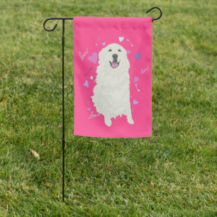 Great Pyrenees Valentines Day Garden Flag