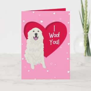 Great Pyrenees Valentines Day Holiday Card