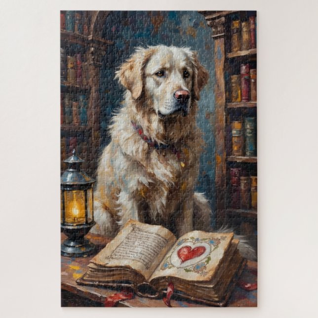 Great Pyrenees Valentine's Day Jigsaw Puzzle (Vertical)