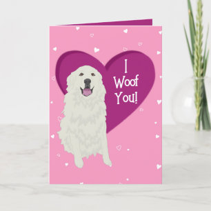 Great Pyrenees Valentines Day  Letterpress Thank You Card