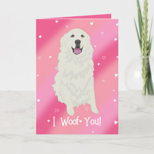 Great Pyrenees Valentines Day Letterpress Thank You Card