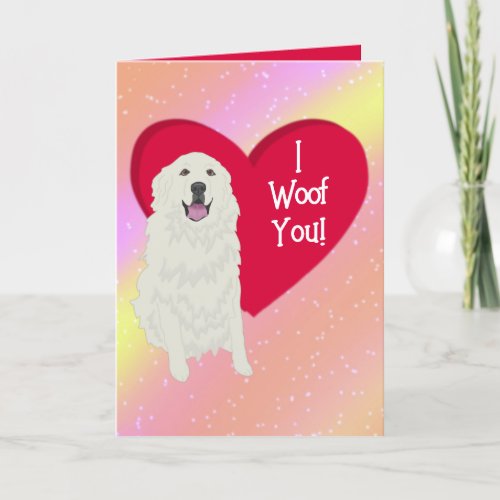 Great Pyrenees Valentines Day  Thank You Card