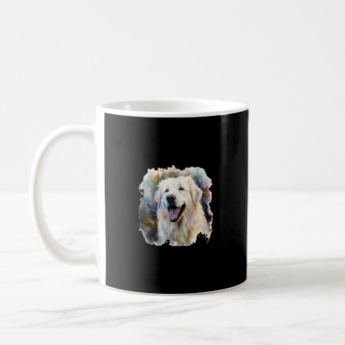 Great Pyrenees Watercolor Dog For Great Pyrenees D Coffee Mug