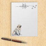 Great Pyrenees Watercolor Monogram Personalized  Notepad<br><div class="desc">This design may be personalized in the area provided by changing the photo and/or text. Or it can be customized by clicking Personalize this Template and then choosing the click to customize further option and delete or change the color of the background, add text, change the text color or style,...</div>