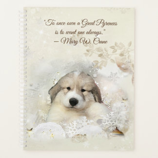 Great Pyrenees Watercolor Puppy Planner