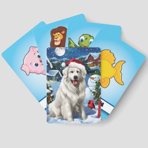 Great Pyrenees Winter Wonderland Christmas Joy Matching Game Cards