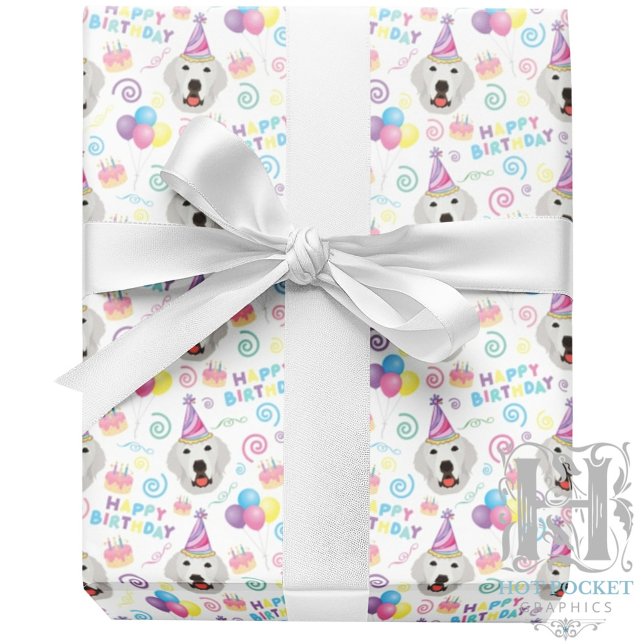 Great Pyrenees Wrapping Paper White (Creator Uploaded)