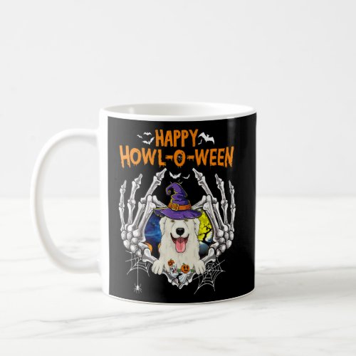 Great Pyrenes Skeleton Heart Happy Howl O Ween Cos Coffee Mug