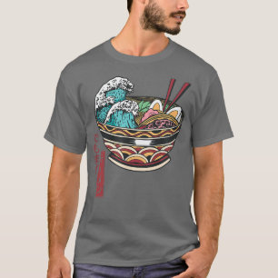 Great Ramen Wave Japanese Kanji - But First Ramen  T-Shirt