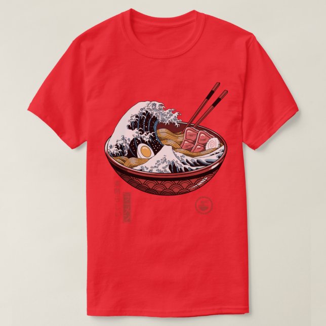 Great Ramen Wave White 1 T-Shirt (Design Front)