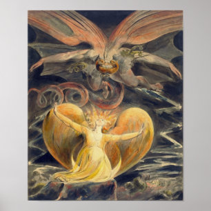 Great Red Dragon by William Blake Poster