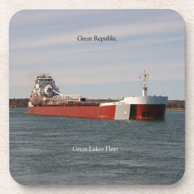 Great Republic set of 6 hard plastic coasters (Front)