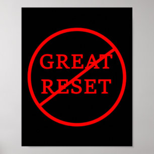 Great Reset No Reject Resist New World Order Globy Poster